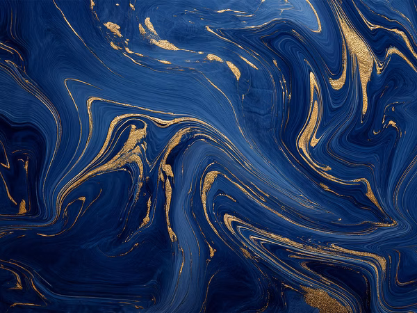 Abstract blue art with waves