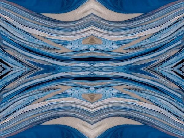 Art with blue and brown tints